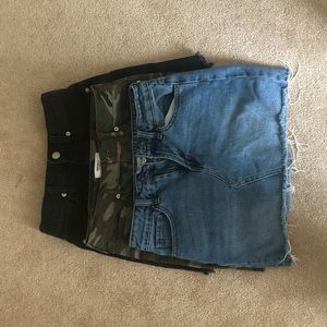 Pack of 3 jean skirts